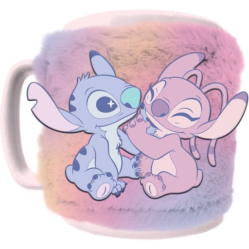 Disney Angel & Stitch Mug with teddy bear cover 440ml-1