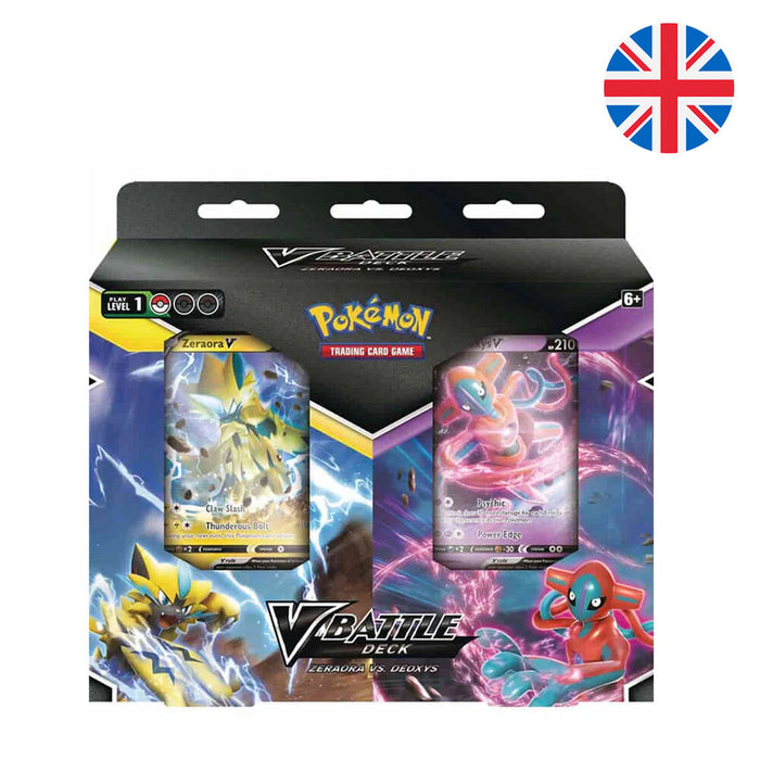 English Pokemon Deoxys vs Zeraora V Battle Deck collectible playing cards-0