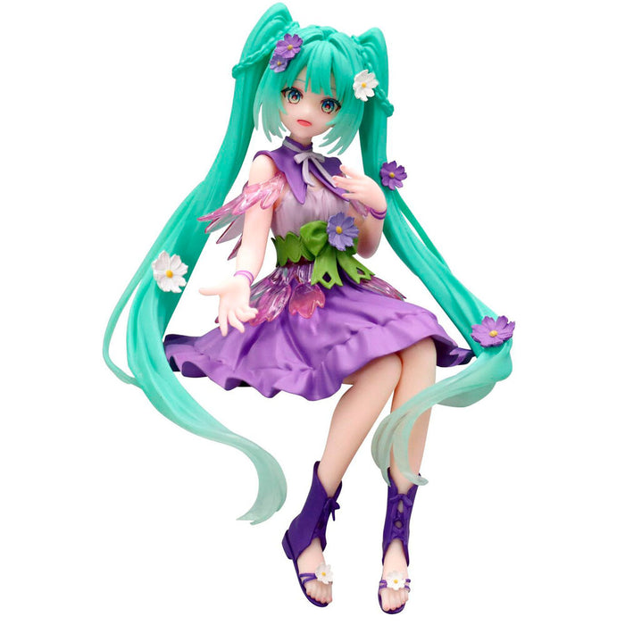 Hatsune Miku - Hatsune Miku Flower Fairy Cosmos Purple Noodle Stopper figure 14cm-2