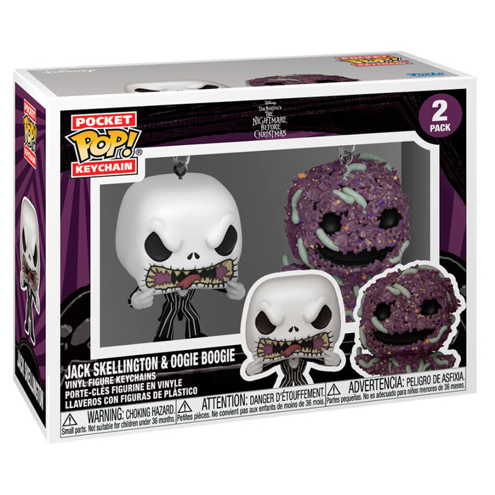 Pocket POP pack 2 keychain Disney Nightmare Before Christmas Jack & Oogie Boogie-2