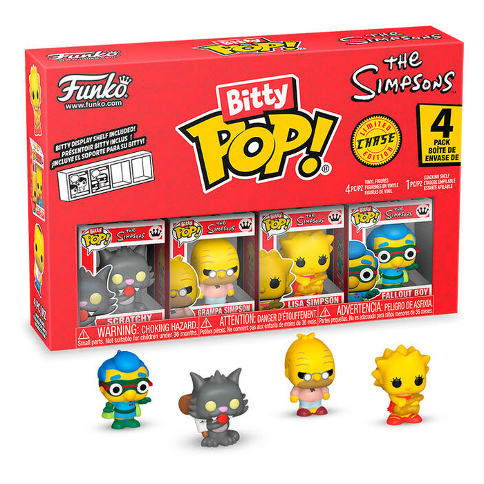 Blister 4 figures Bitty POP The Simpsons Scratchy-2