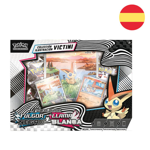 Spanish Pokemon Black Fulgor and White Flame Victici Blister set of collectable cards-1