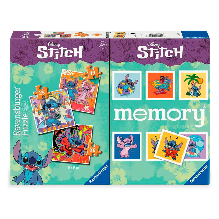 Disney Stitch 3 puzzles + memory multipack-2