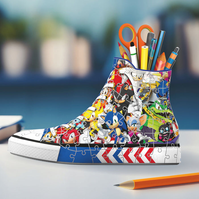 Sonic the Hedgehog Sneaker 3D puzzle pencil case 112pcs-2