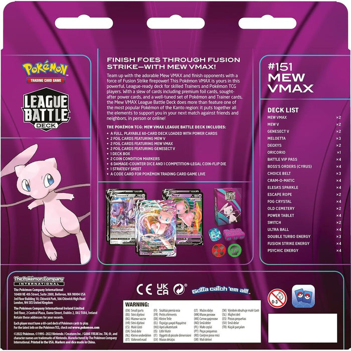 English Pokemon Mew VMax Deck of collectible playing cards-1