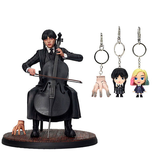 Wednesday figure Wednesday Cello + keychain-1