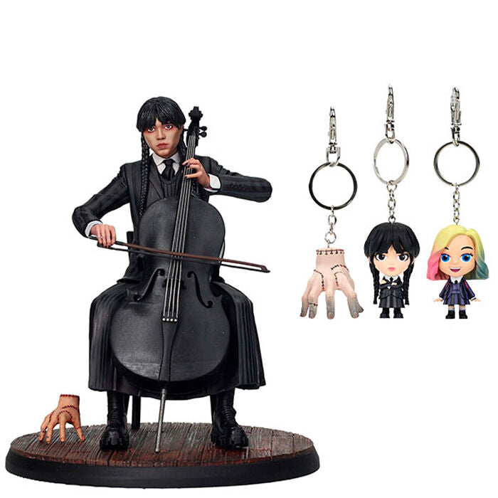 Wednesday figure Wednesday Cello + keychain-1
