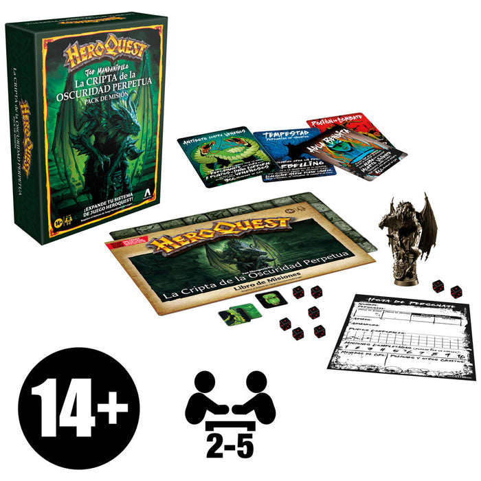 Spanish HeroQuest The Crypt of Darkness Expansion Board game-7