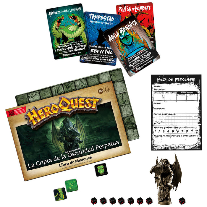 Spanish HeroQuest The Crypt of Darkness Expansion Board game-2