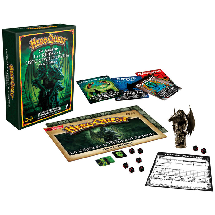 Spanish HeroQuest The Crypt of Darkness Expansion Board game-8