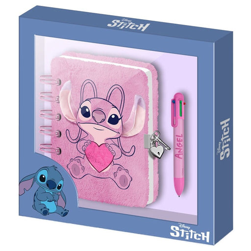 Disney Stitch Disney Angel Heart Plush diary + pen-1
