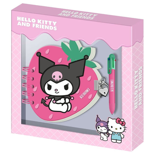 Hello Kitty and Friends Kuromi Strawberry Diary + pen-1