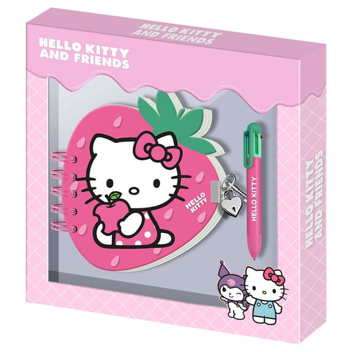 Hello Kitty and Friends Strawberry Diary + pen-1
