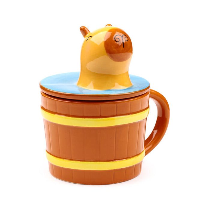 Capybara Mug With lid-1