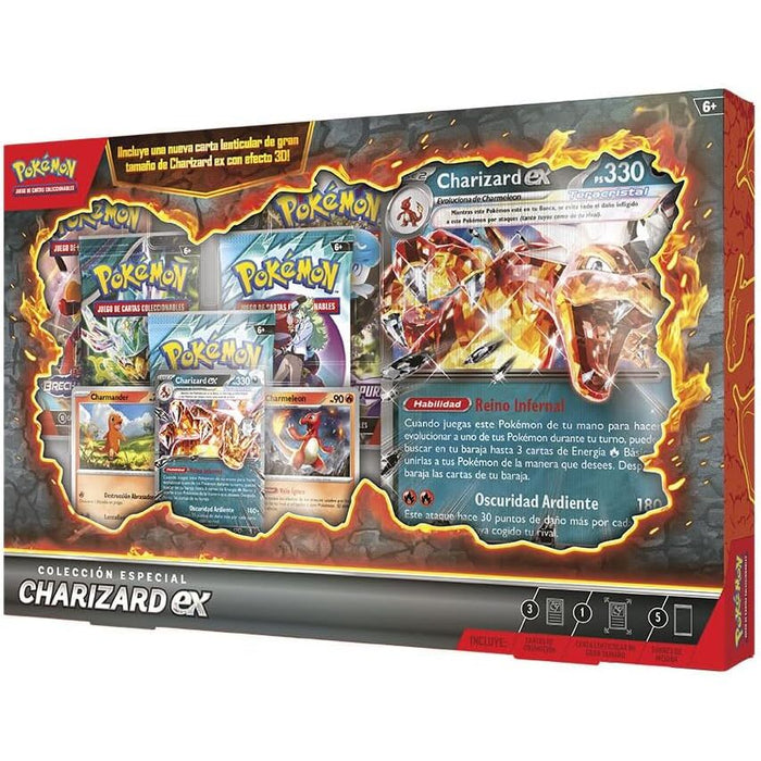Spanish Pokemon Charizard Blister set of collectible cards-5