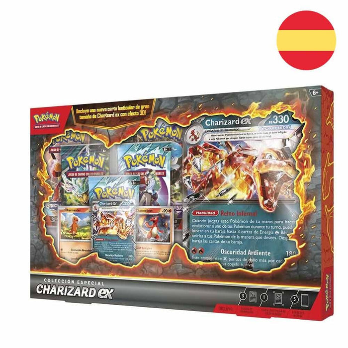 Spanish Pokemon Charizard Blister set of collectible cards-1
