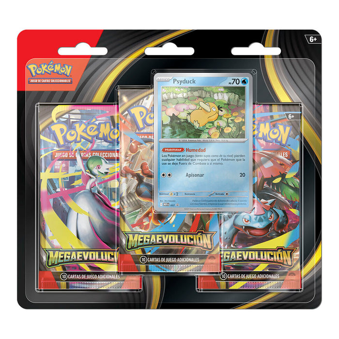 Spanish Pokemon Mega Evolution Blister collectable card game 3 booster packs-1