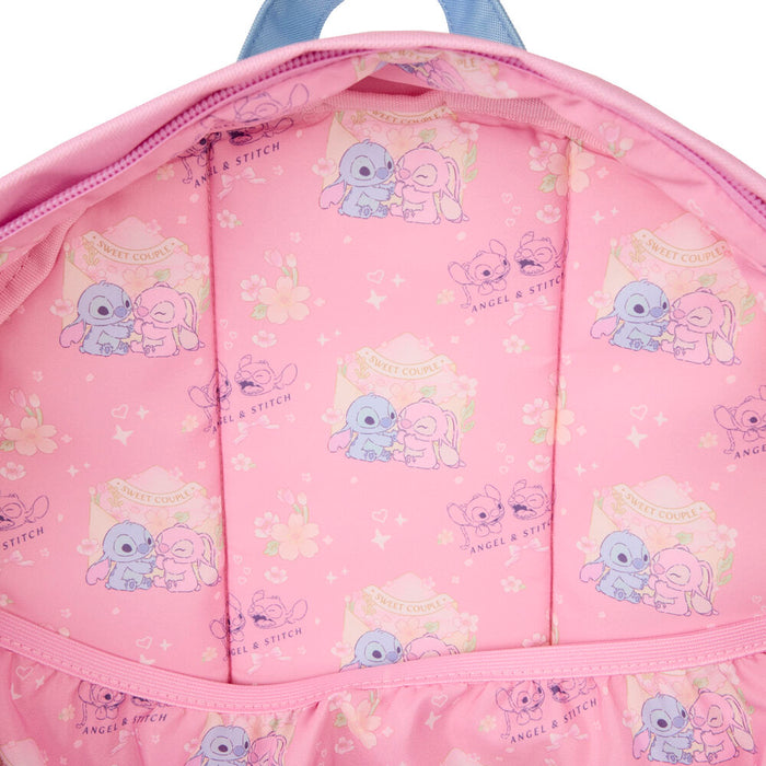 Loungefly Disney Stitch - Stitch & Angel nylon backpack 43cm-4