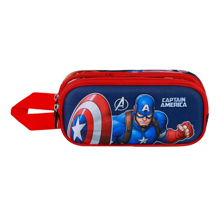 Marvel Captain America Patriot 3D doble pencil case-2