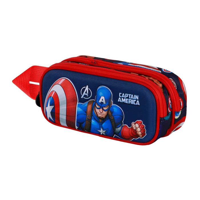 Marvel Captain America Patriot 3D doble pencil case-3