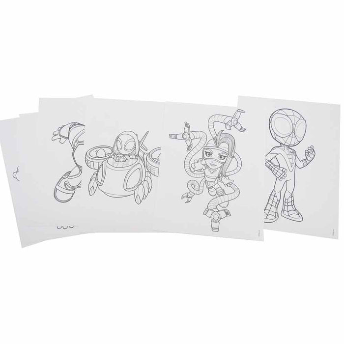 Marvel Spidey colouring book with pencils and erasers-1