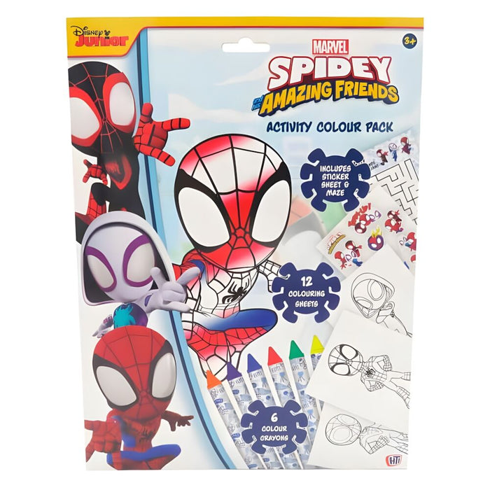 Marvel Spidey colouring book with pencils and erasers-2