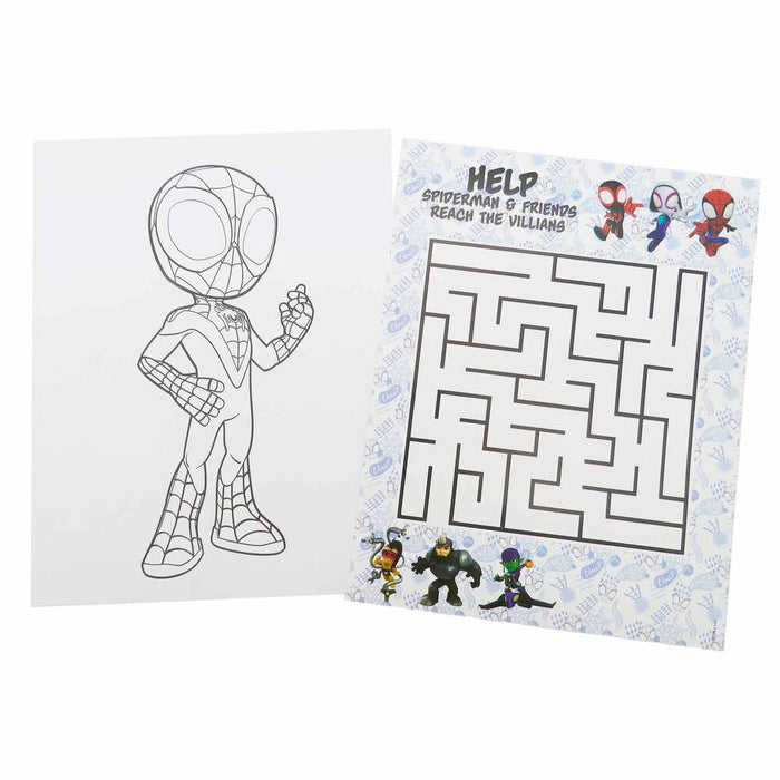 Marvel Spidey colouring book with pencils and erasers-4