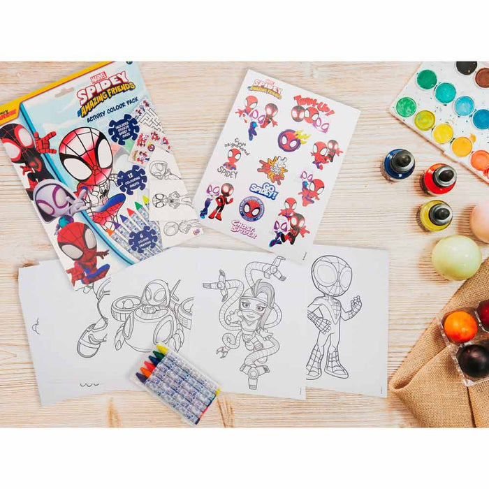 Marvel Spidey colouring book with pencils and erasers-5