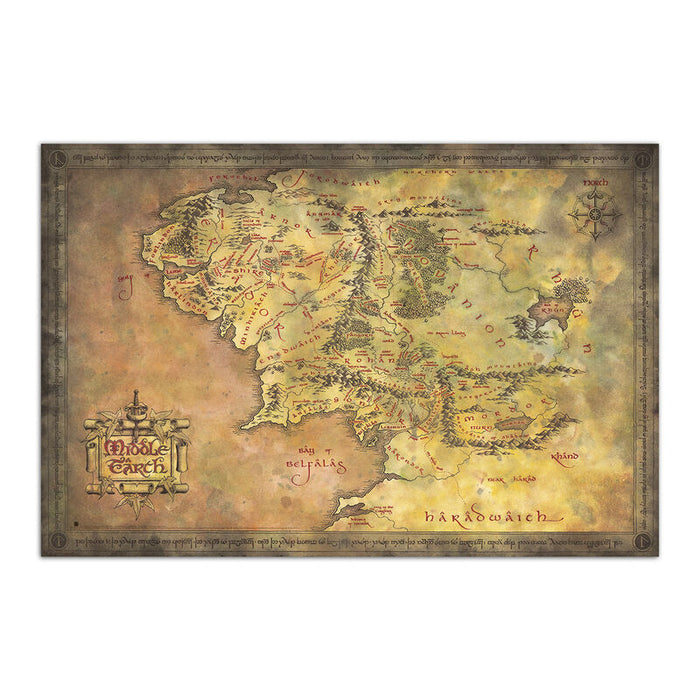 The Lord of the Rings Map of Middle-earth poster-1