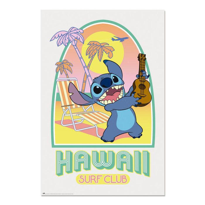 Disney Stitch Hawaii Club Surf poster-2