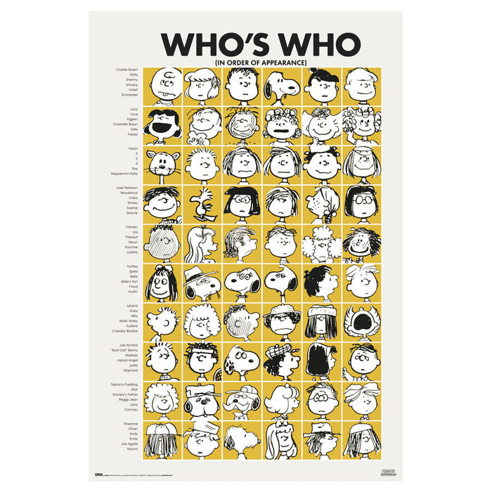 Peanuts Who s Who poster-1