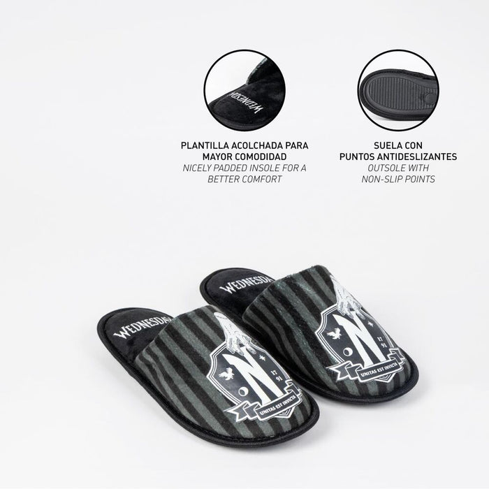 Wednesday adult slippers-2
