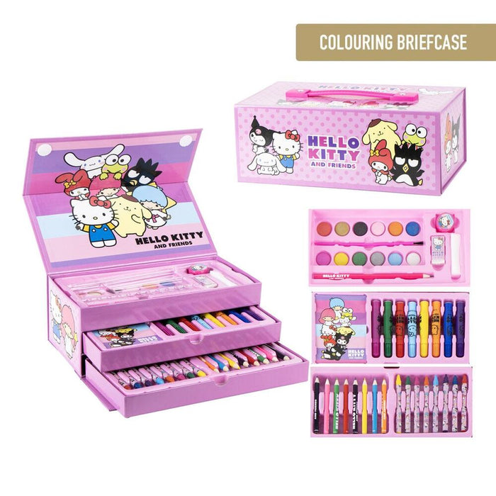 Hello Kitty colouring stationery case-1