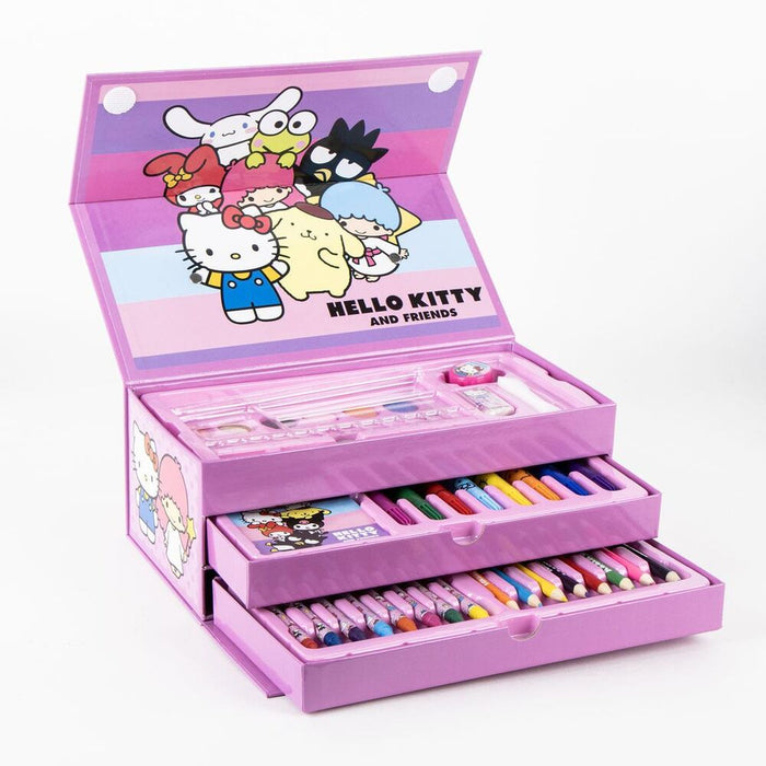 Hello Kitty colouring stationery case-2