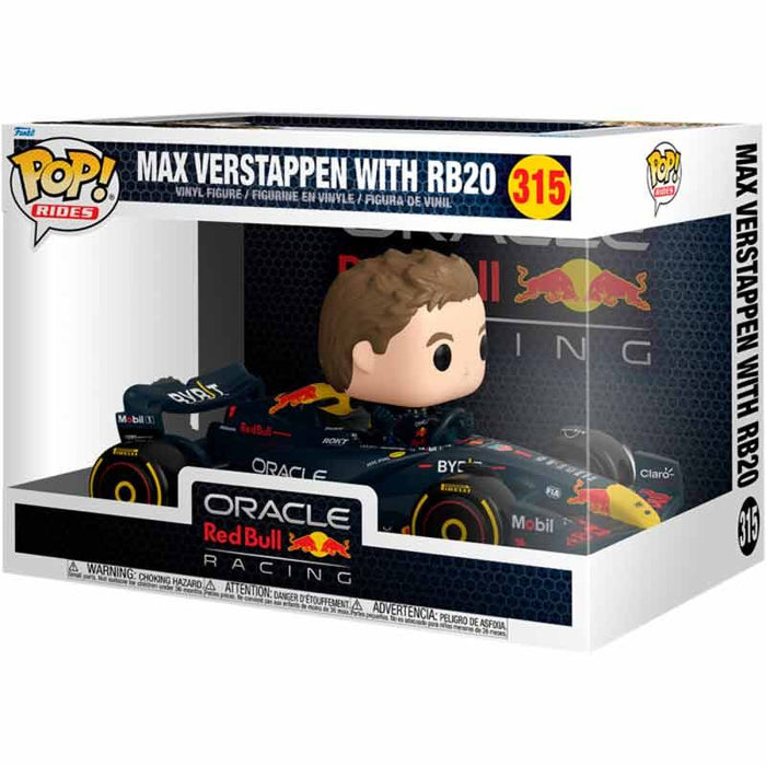 POP figure Rides Super Deluxe Racing Oracle Red Bull Max Verstappen with RB20-2