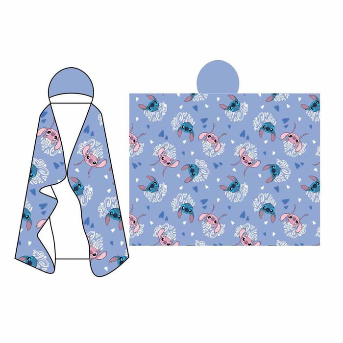 Disney Stitch Coral hooded blanket 120x150cm-1