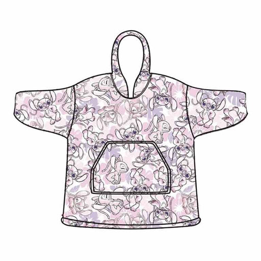Disney Stitch Angel oversize sweatshirt coat adult coral-1