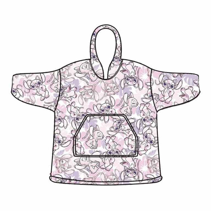 Disney Stitch Angel oversize sweatshirt coat kids coral-1