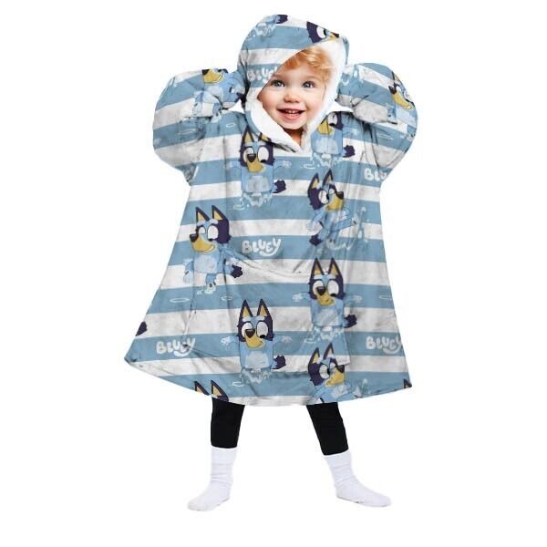 Bluey oversize sweatshirt coat kids coral-1