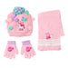 Peppa Pig winter set snood hat gloves-1