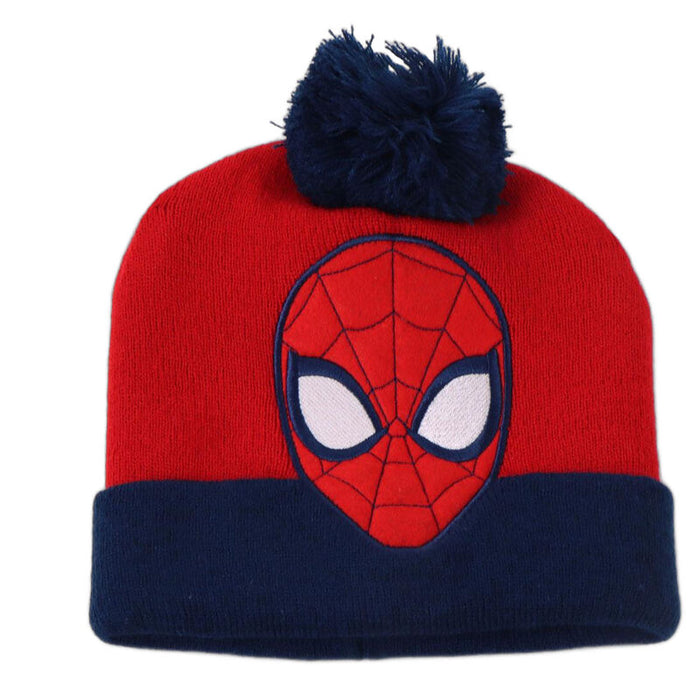 Marvel Spiderman winter set snood hat gloves-2