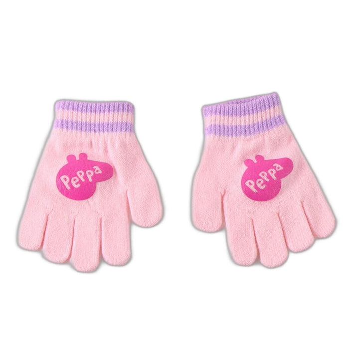 Peppa Pig winter set snood hat gloves-3