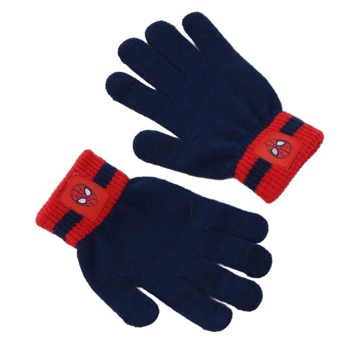 Marvel Spiderman winter set snood hat gloves-3