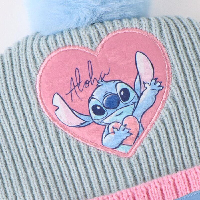 Disney Stitch winter set snood hat gloves-5