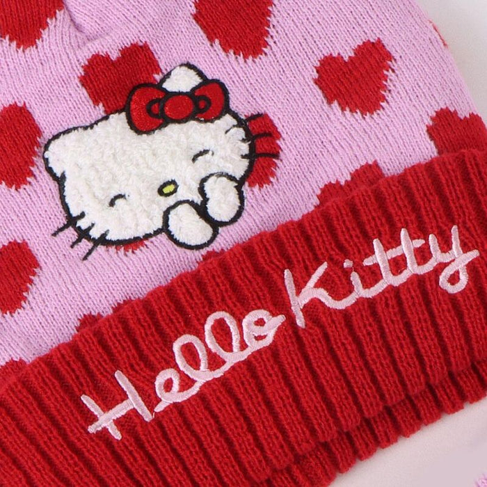 Hello Kitty winter set snood hat gloves-5