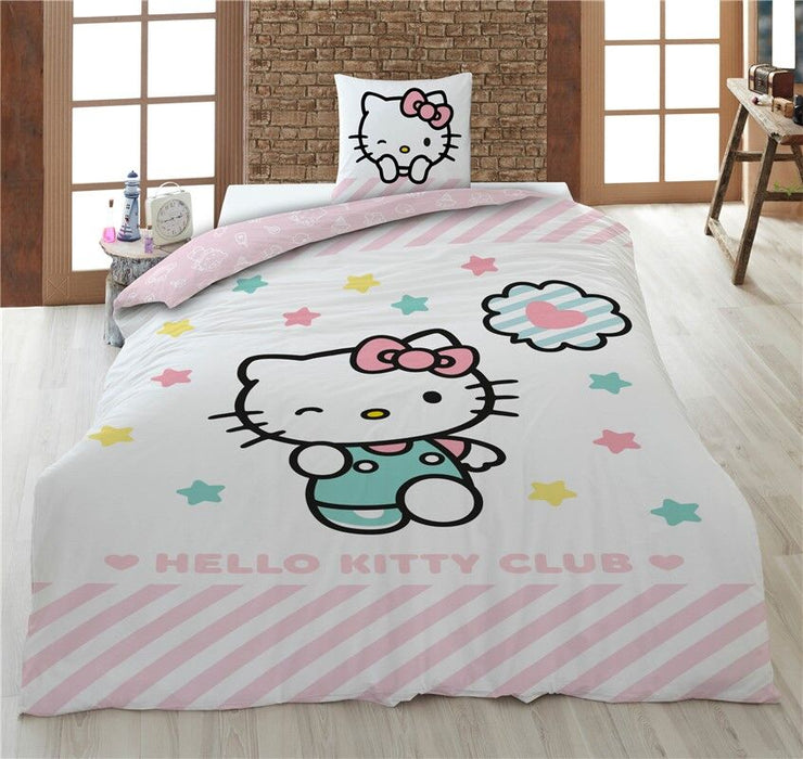 Hello Kitty cotton duvet cover bed 90cm-2