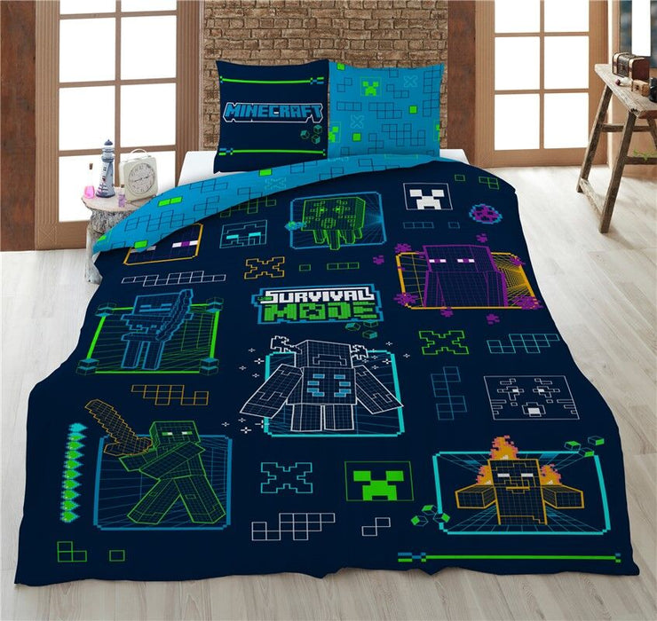 Minecraft microfibre duvet cover bed 90cm-2