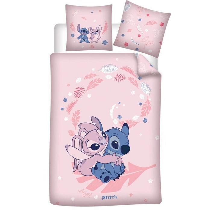 Disney Stitch & Angel policotton duvet cover bed 90cm-1
