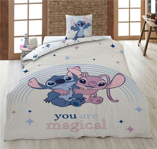 Disney Stitch & Angel policotton duvet cover bed 90cm-1