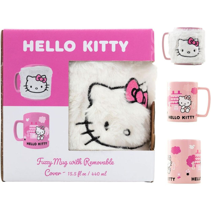 Hello Kitty Mug with teddy bear cover 440ml-3
